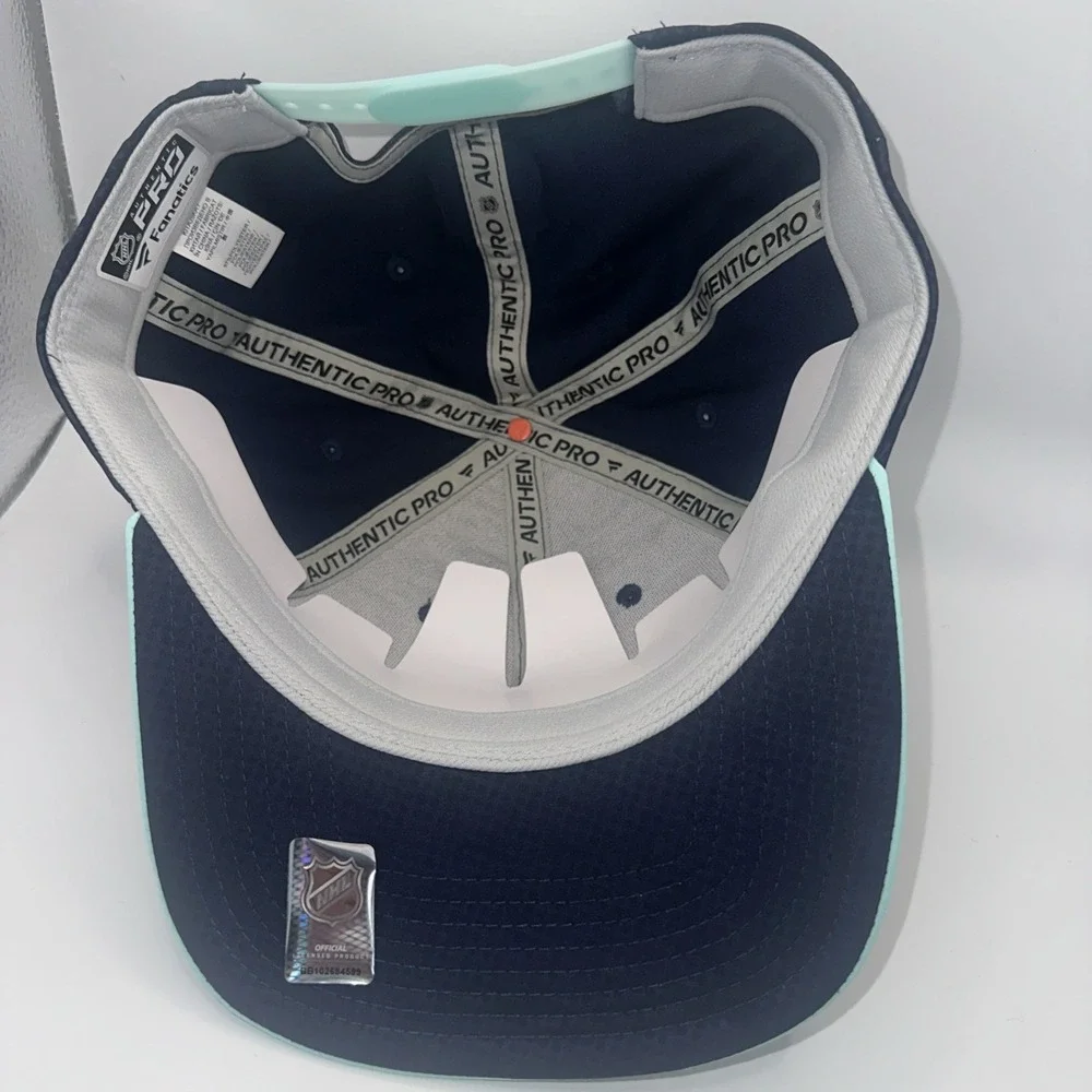 NHL Fanatics Seattle Kraken Authentic Pro Rink SnapBack Deep Sea Blue/Light Blue